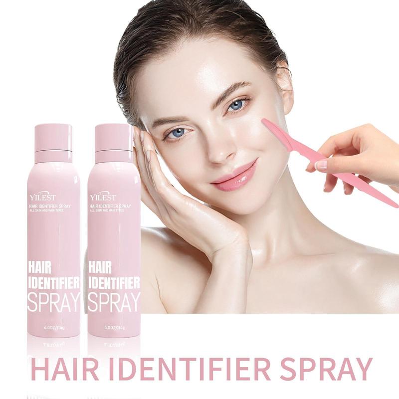 1 Bottle Hair Identifying Spray for Face Shaving Dermaplaning - Skin Body Hair Identifier Spray with Razors for Woman Gifts