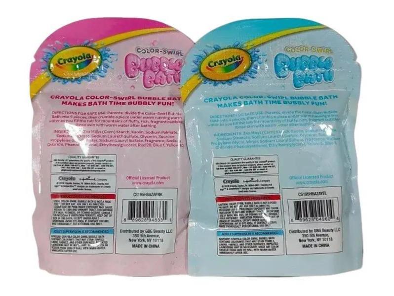 Crayola Bubble Burst Bars - Laser Lemon & Pink Sherbert Magic, Bubble Bath Bars soap Body Care Pack, Stocking Stuffer