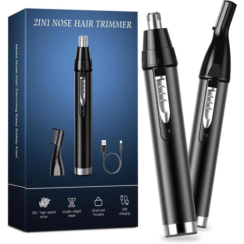 Nose Hair Trimmers for Men ,Nose Hair Trimmer Rechargeable -2023 Professional Painless Nose Clipper Ear  Facial Hair Trimmer-IPX7 Waterproof Dual Edge Blades for Easy Cleansing