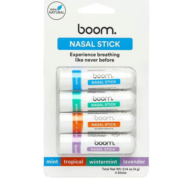 Nasal Stick (4 Pack) | EnhanceBreathing + Boost Focus l BreatheVapor Stick Provides Fresh CoolingSensation I Aromatherapy Inhaler withEssential Oils + Menthol (Mint,Wintermint, Tropical) aromatherapy inhaler