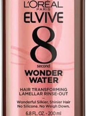 L’Oreal Paris Elvive 8 Second Wonder Water Lamellar, Rinse out Moisturizing Hair Treatment for Silky, Shiny Looking Hair, 6.8 Fl Oz (Packaging May Vary) Haircare Smooth