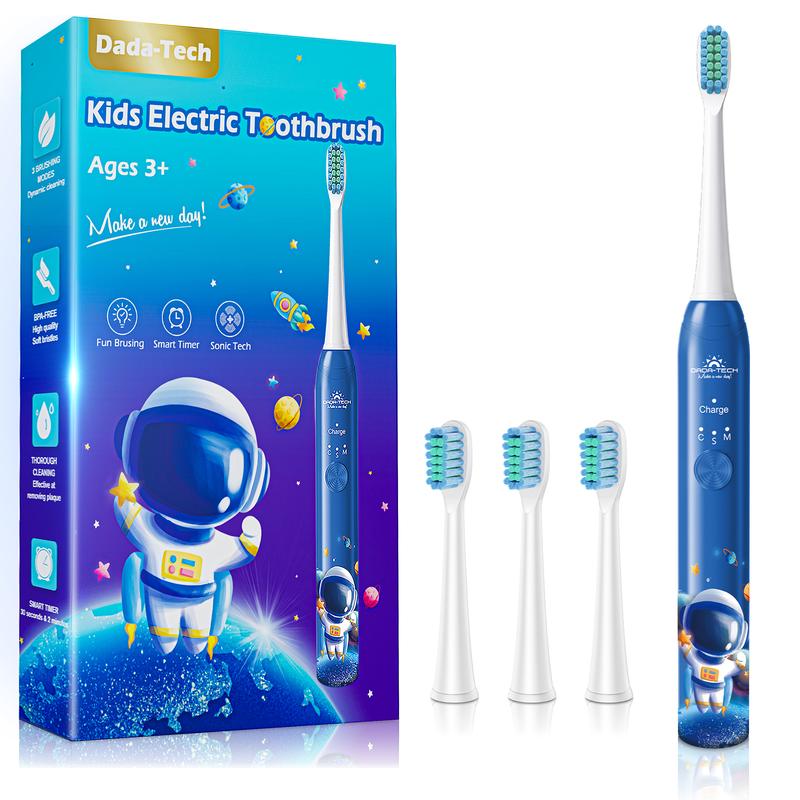 Dada-Tech Kids Electric Toothbrush 3-5-6-12 Rechargeable Electric Toothbrush with Timer 3 Modes Habit-Forming Stickers 31000VPM Power Kids Sonic Toothbrush electric toothbrush