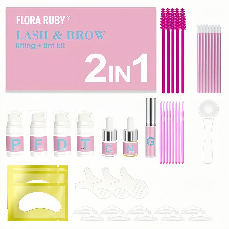 Brow Lamination Kit and Lash Lift Kit, 2 in 1 Professional Eyebrow Lamination and Lash Lifting at Home, 6-8 Weeks Long Lasting, Instant Lifting and Curling, DIY Perm Kit for Eyelashes and Brows