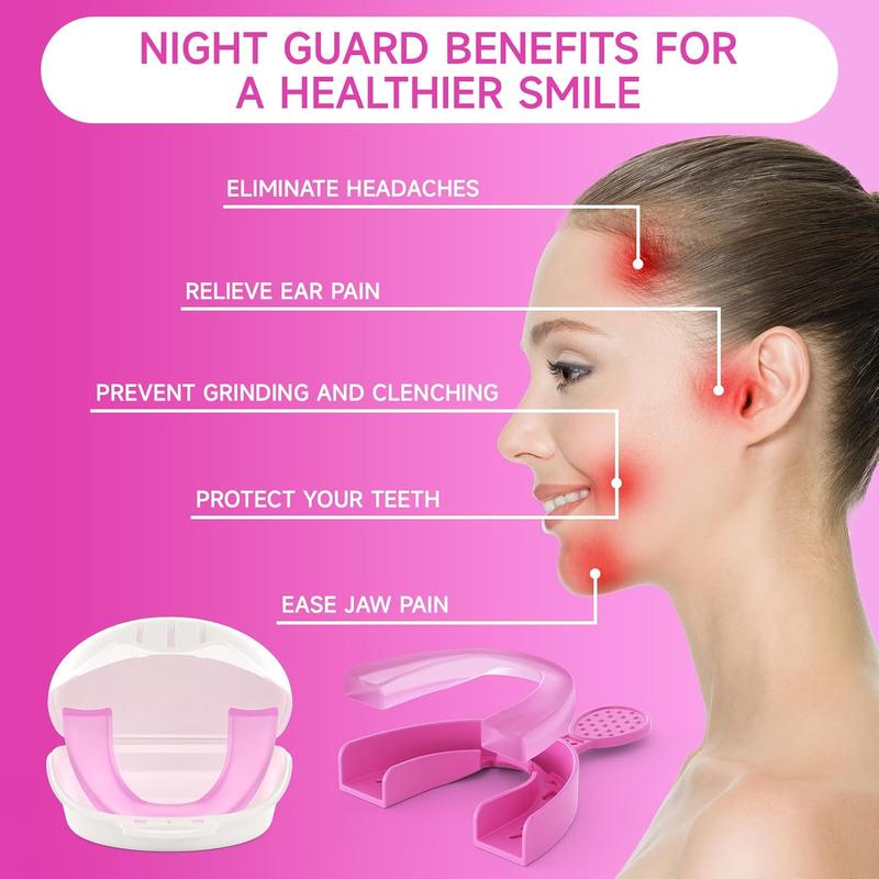 Upgraded Mouth Guards for Grinding  at Night, 2 Pack,Standard Size, Professional Night Guard with Fitting Tray, Comfortable Mouth Guard for Clenching  at Night