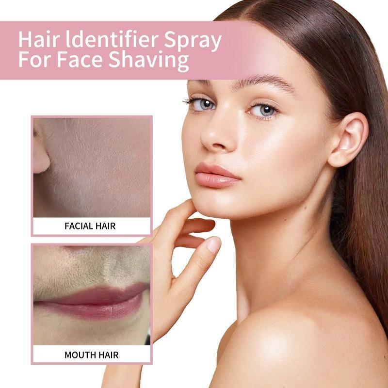 1 Bottle Hair Identifying Spray for Face Shaving Dermaplaning - Skin Body Hair Identifier Spray with Razors for Woman Gifts