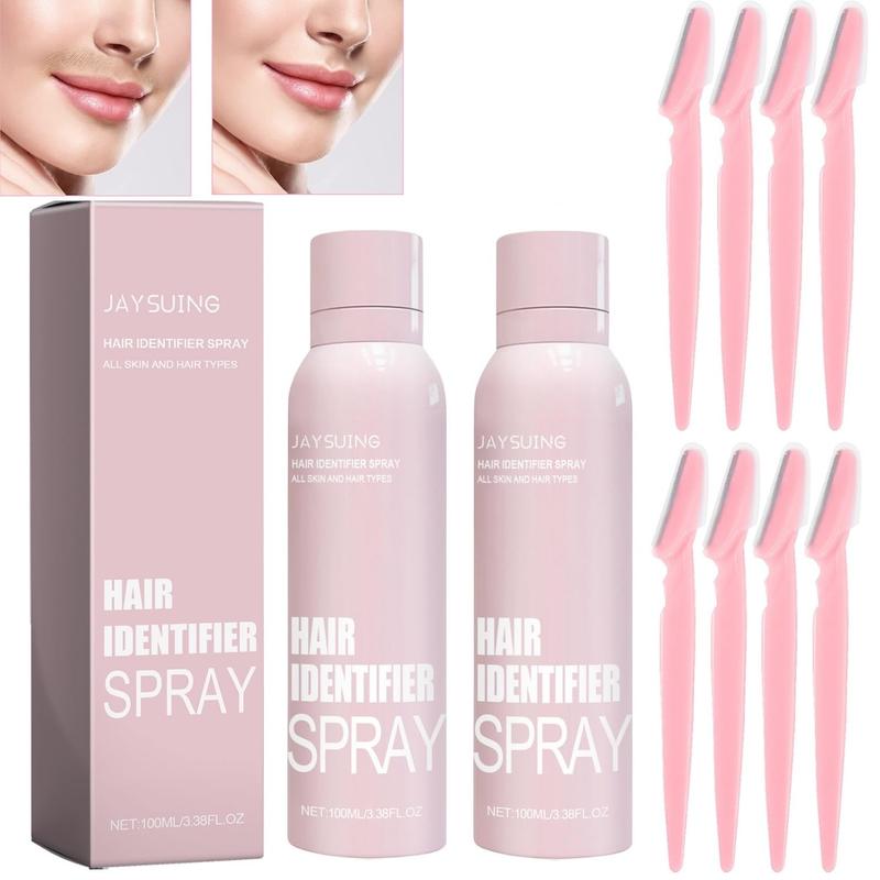 2Pcs Hair Identifier Spray, Dermaplaning Spray, Hair Identifier Spray For Face Shaving, Hair Identifier Spray For Face Dermaplaning, Spray for All Skin And Hair Types.