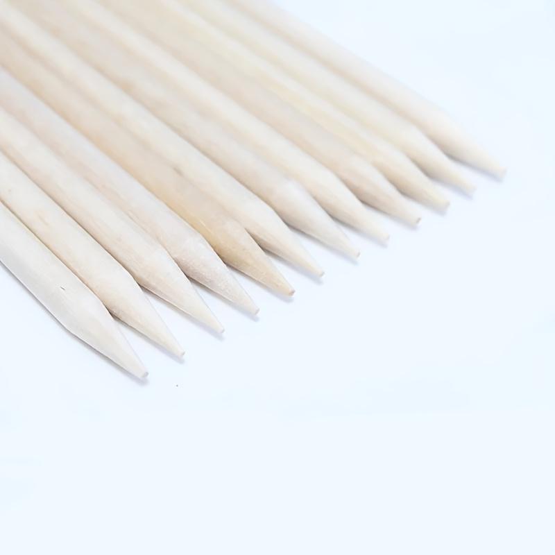 100pcs Double Sided Cuticle Pusher, Multifunctional Nail Art Wooden Stick, Manicure Nail Enhancement Tool, Dead Skin Push Double Headed Stick