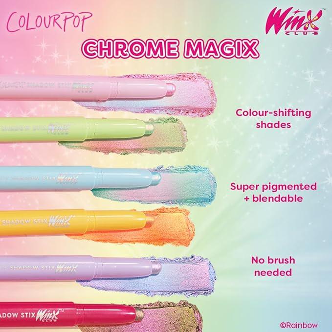 ColourPop Winx Club Shadow Stix - Cream Eyeshadow Stick with Long-Lasting Color - Multi-Use Cream Makeup with a Built-In Sharpener & Precise Tip for Easy Application - Static Sphere (0.05 oz)