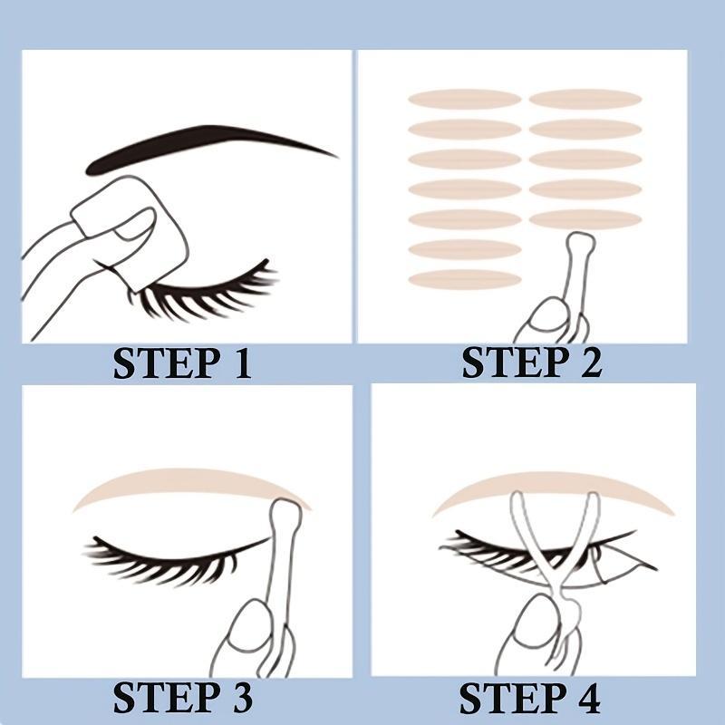 Invisible Double Eyelid Sticker with Fork Rod & Cap, 3pcs set Eye Lifting Strip, Self-adhesive Waterproof Instantly Eyelid Stickers for Women and Girls