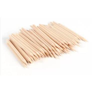 100PCS 75mm (3in) Cuticle Orange Wood Nail Sticks Pusher Manicure Pedicure Nail Remover Tool, Wooden Cuticle Pusher - Disposable Set Useful for Home & Salon -Won't Break Easily - Skin Safe - Beauty Nail Art Nail Care Color Polish