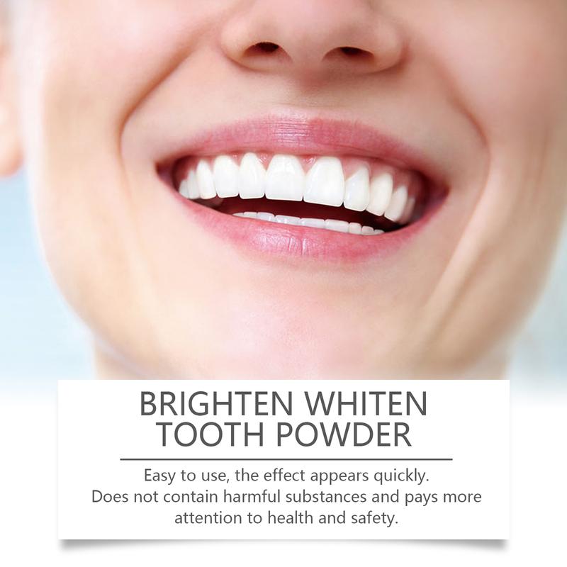 Teeth Whitening Tooth Cleansing Powder Teeth Whitening and Fresh Breath Removing Yellow Teeth Stains and Plaque Cleansing Tooth Powder