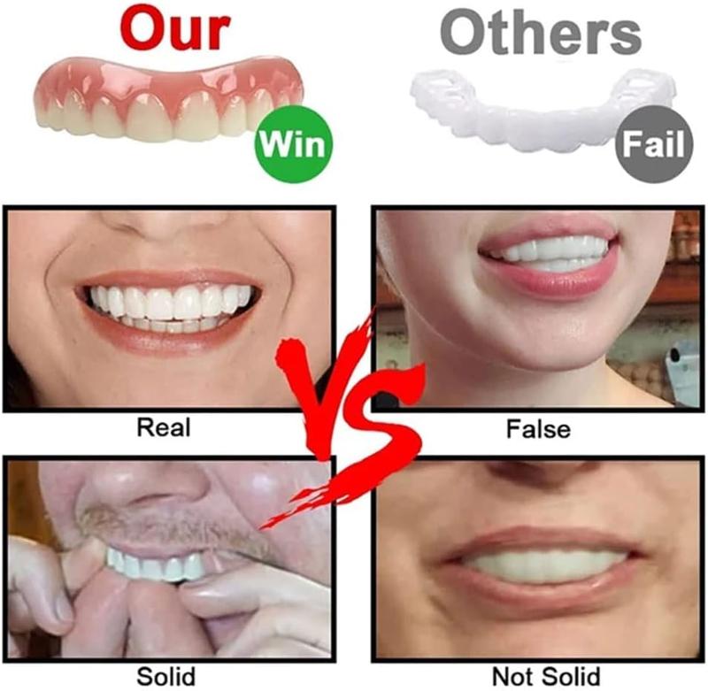 Upper and lower veneers, dentures for men and women, natural color! Repair your smile at home in minutes! DIY Denture