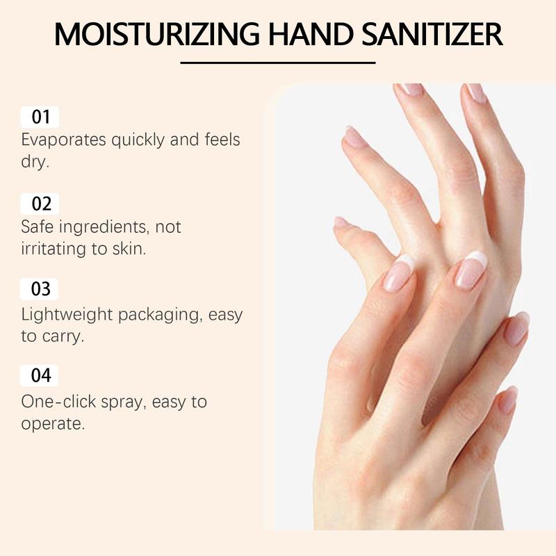 Portable Mint Flavored Hand Sanitizer Spray, 2 Counts set Moisturizing Hand Sanitizer Spray, Gentle Cleaning Hand Care Product for Women & Men