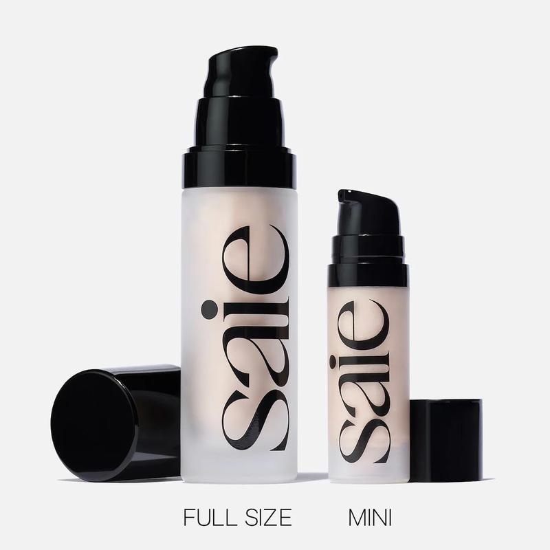 Mini Glowy Super Gel Lightweight Illuminator - Luminizer + Makeup Primer for Glowing Skin - Enriched with Vitamin C + Hydrating Squalane Oil - Wear Alone or Under Makeup - Starglow (0.5 oz) Moisture Moisturize Dewy Foundation Spf Synthetic Tinted Cosmetic