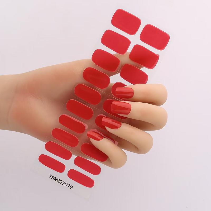 Gel Nail Stickers Semi-curing Heating Lamp Hardening Nail Sticker