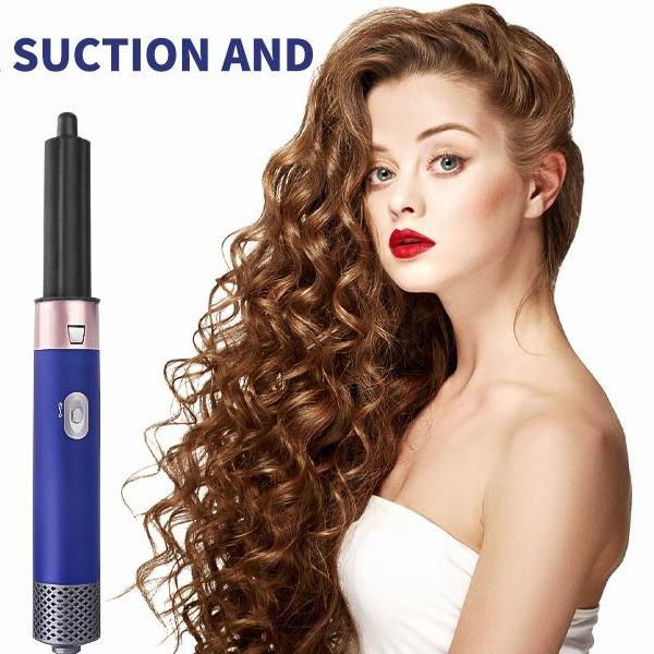 Styler, 5 in-1 Professional Interchange Hair Dryer Brush 110,000 RPM Brushless BLDC Motor Ionic Hot Air Brush Volumizing and Shape, Prussian Blue