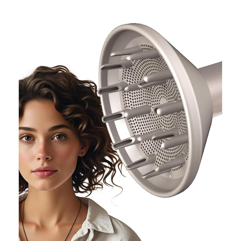 Hair dryer diffuser attachment, enhance natural curls accessories for hair dryer styler, styling tool for wavy, curly, kinky hair, grey