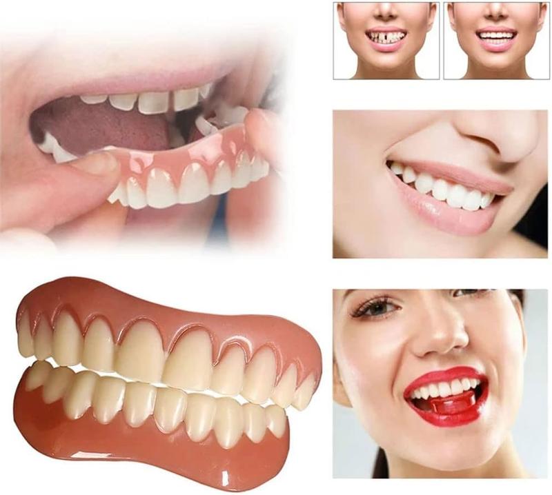 Upper and lower veneers, dentures for men and women, natural color! Repair your smile at home in minutes! DIY Denture