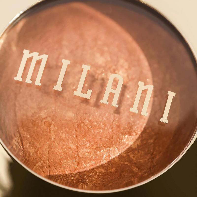 Milani Baked Bronzer - Glow, Cruelty-Free Shimmer Bronzing Powder to Use For Contour Makeup, Highlighters Makeup, Bronzer Makeup