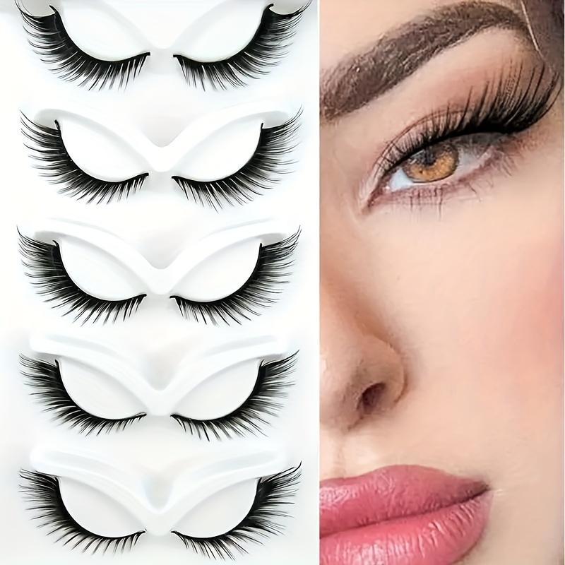 Fluffy False Eyelashes, 25pairs Natural Look Eyelash Extensions, Self Grafting Curl Eyelashes, Eye Makeup Enhancement False Eyelashes for Women & Girls