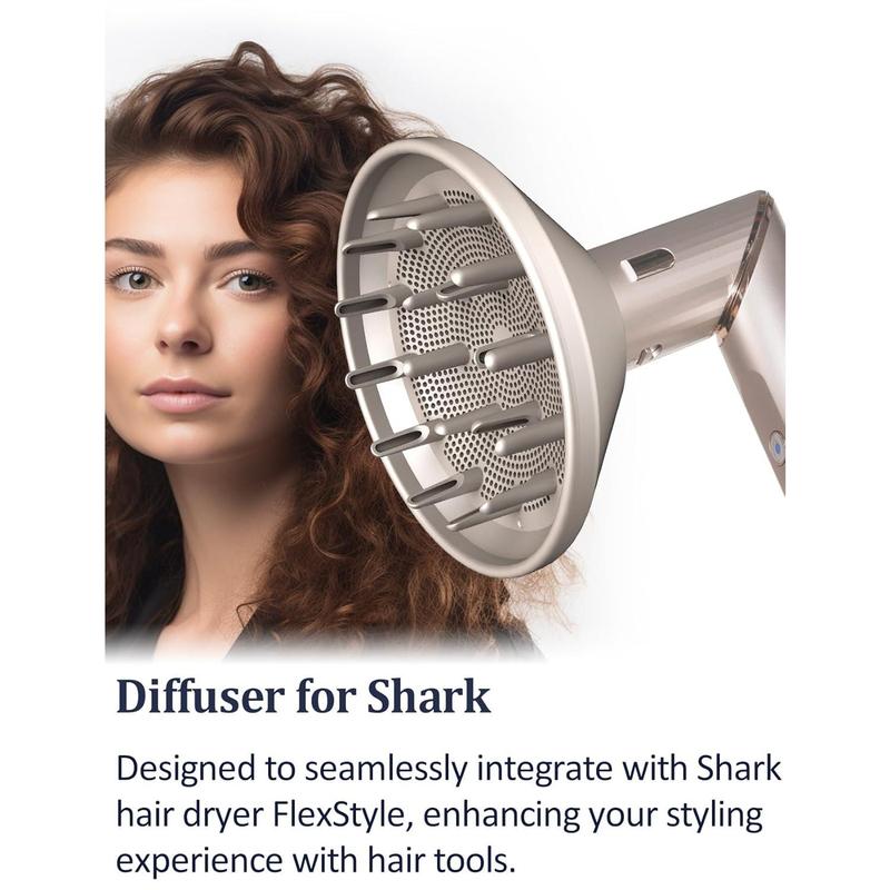 Hair dryer diffuser attachment, enhance natural curls accessories for hair dryer styler, styling tool for wavy, curly, kinky hair, grey