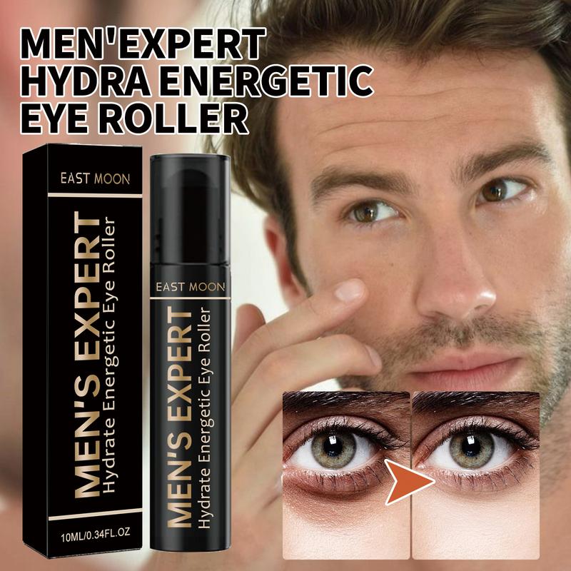 Men's moisturizing and energetic eye roller tightens and lifts, reduces fine lines, dark circles, eye bags, moisturizing and anti fatigue. The small size of the eye roller is easy to carry and convenient to use