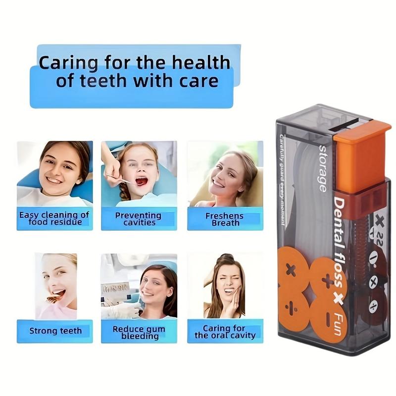 A floss box, portable floss dispenser - lightweight and stylish lighter-like design, built-in toothpicks, portable oral care, creative styling, household items