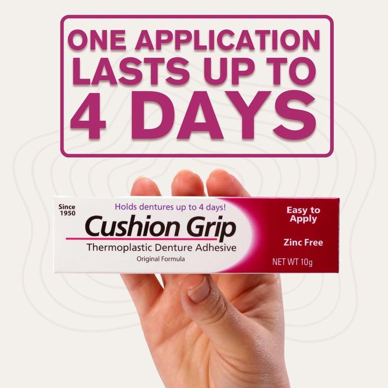 [NEW 2024 - COMBO 3 PACK] Cushion Grip - A Soft Pliable Thermoplastic Denture Adhesive for Refitting and Tightening 0.35 Oz (10 Grams) Oral Waterproof - BLACK FRIDAY SALE 51%