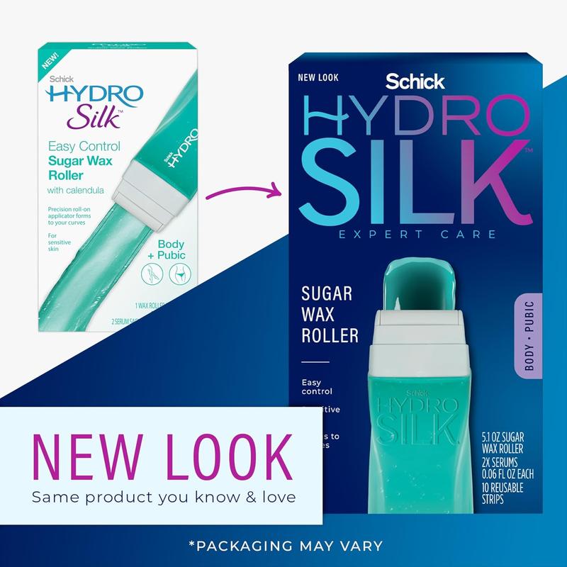 Hydro Silk Sugar Wax Roller for Body + Pubic Hair Removal | Roll On Wax Kit, Soft Wax, Hair Removal Wax, Body Wax Kit, Bikini Line Hair Removal