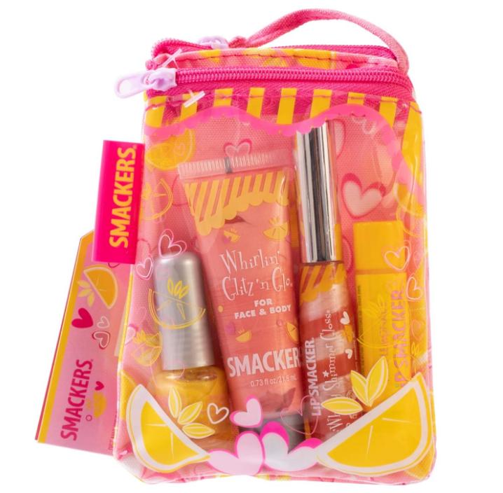 Lip Smacker Pink Lemonade Glam Bag Makeup Products Set for Girls | Set of 4