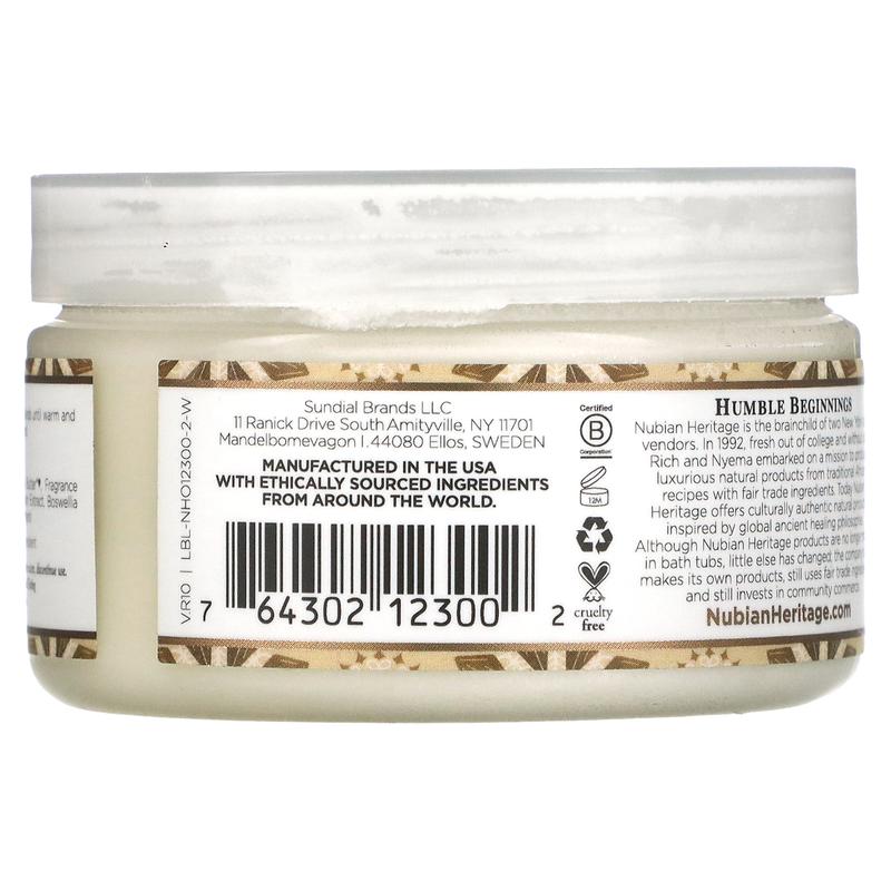 Nubian Heritage Raw Shea Butter, Infused Shea Butter, 4 oz (113 g)