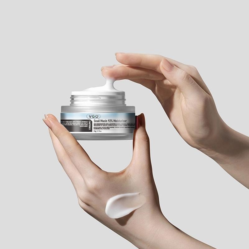 VGO Snail Mucin 92% Moisturizer Daily Face Moisturizer Hydrating Repair Face Gel Cream for Dry & Sensitive Skin, All Skin Types 50g   1.76oz