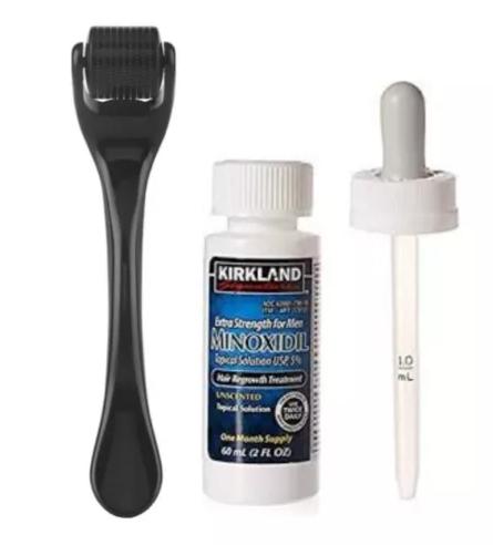 Kirkland Minoxidil 5% 6 month supply with Free Derma roller