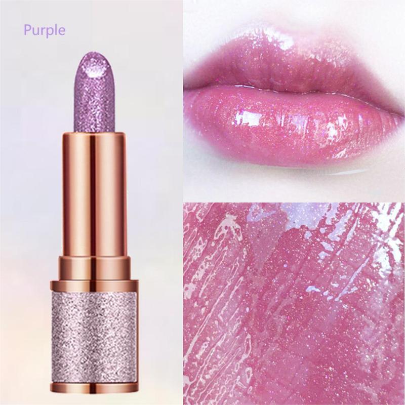 Glitter Lip Gloss, Long Lasting Shimmering Lipstick, Tinted Moisturizing Lip Gloss, Glossy Lip Stick, Plumping Lip Oil Lip Stick for Girls & Women