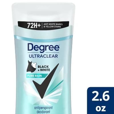 Degree Ultraclear Black + White Pure Rain 72-Hour Antiperspirant & Deodorant - 2.6oz Body Care Fragrance