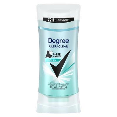 Degree Ultraclear Black + White Pure Rain 72-Hour Antiperspirant & Deodorant - 2.6oz Body Care Fragrance