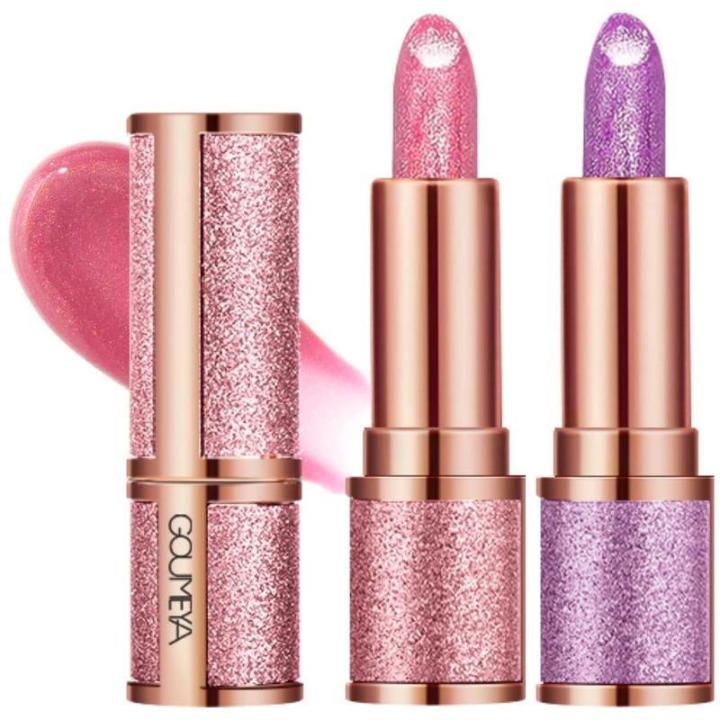 Glitter Lip Gloss, Long Lasting Shimmering Lipstick, Tinted Moisturizing Lip Gloss, Glossy Lip Stick, Plumping Lip Oil Lip Stick for Girls & Women