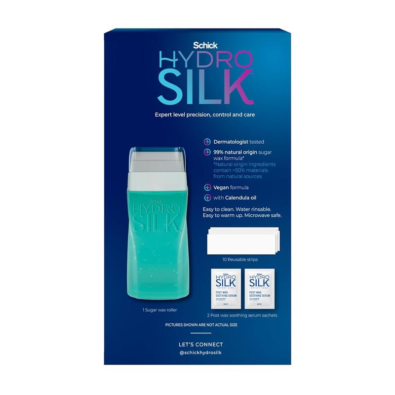 Hydro Silk Sugar Wax Roller for Body + Pubic Hair Removal | Roll On Wax Kit, Soft Wax, Hair Removal Wax, Body Wax Kit, Bikini Line Hair Removal