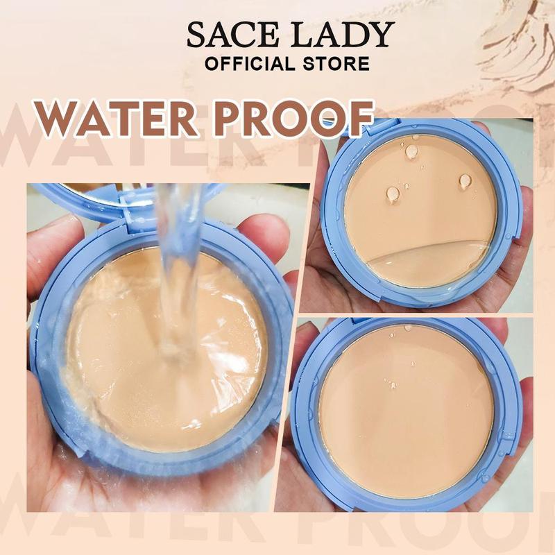 SACE LADY Oil Control Face Powder Waterproof Long Lasting Setting Powder Matte Face Makeup With Puff 0.35Oz