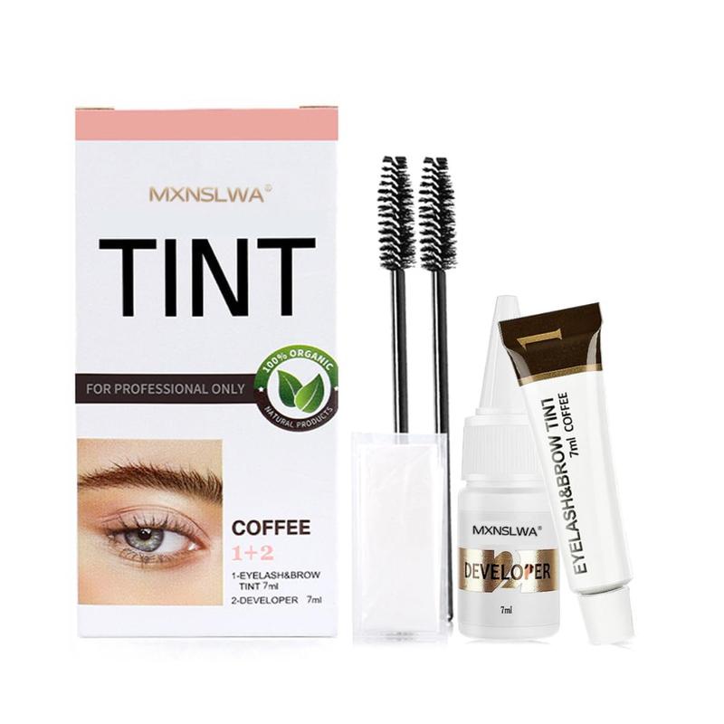 Instant Lash & Brow Set, Natural Bushy Eyebrow Makeup Kit, Long Lasting Spot coloring 100% Gray Converge DIY Hair Dying for Salon Home Use 7ml Cosmetic