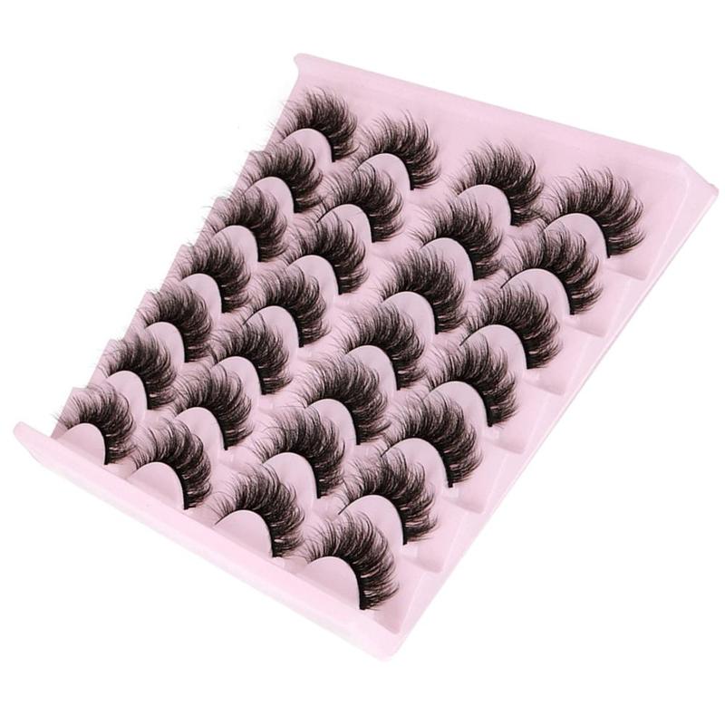 Fluffy False Eyelashes, 14 Pairs Lash Extension Kit, DIY Lash Extensions Kit, Cluster Eyelashes Extensions Eyelash Extensions Kit