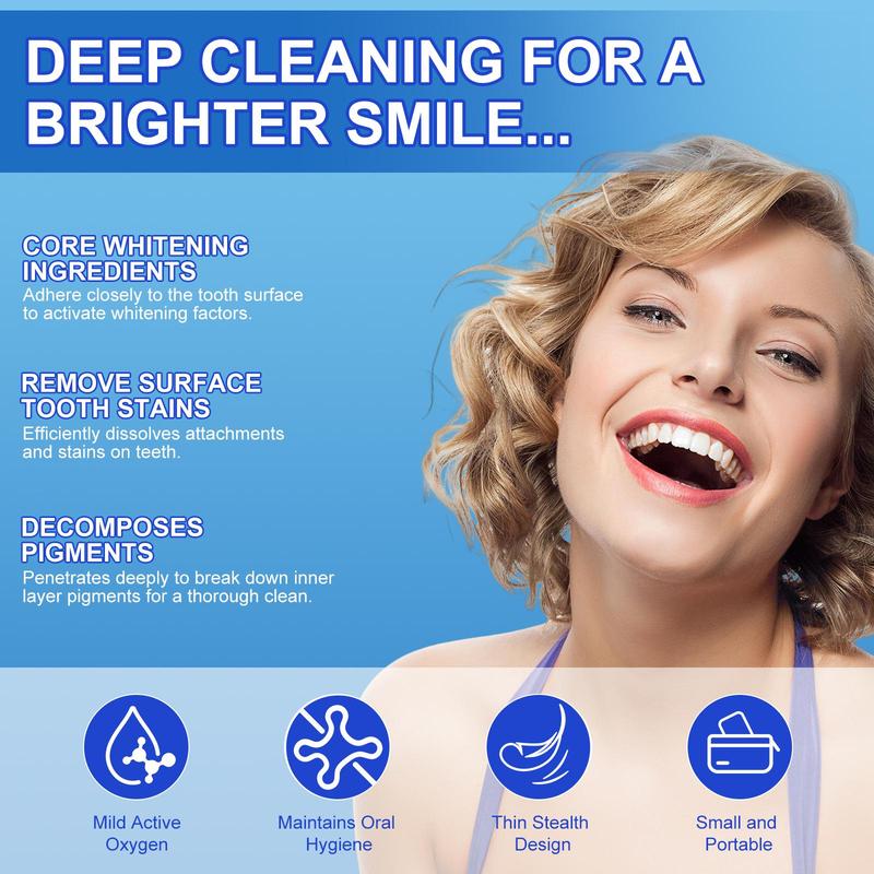 Teeth Brightening Strips, 2 Counts box Gentle Teeth Brightening Stickers, Teeth Care Strips, Oral Care Products for Women & Men