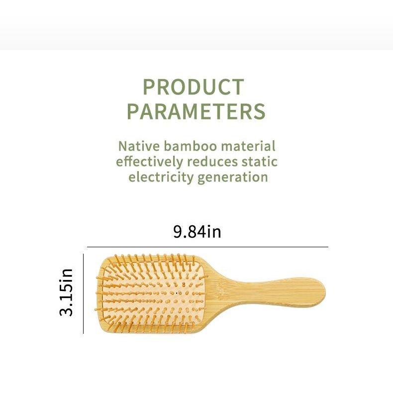 Bamboo Hair Brush Comb Scalp Massage Comb Wavytalk Brush,Wet And Dry Hair Detailing Comb Portable Durable,Hair Care Styling For Women Men