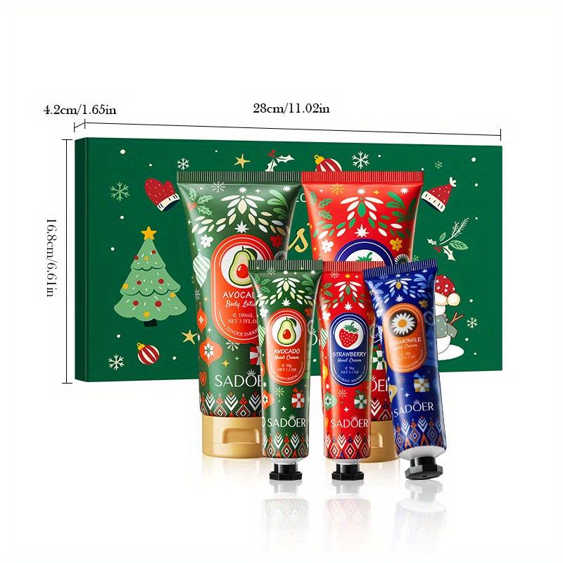 Hand cream moisturizing anti cracking hand cream, 5-piece Christmas gift box, 4-piece lipstick and gift box, 5-piece multi flavor Christmas hand cream and body cream