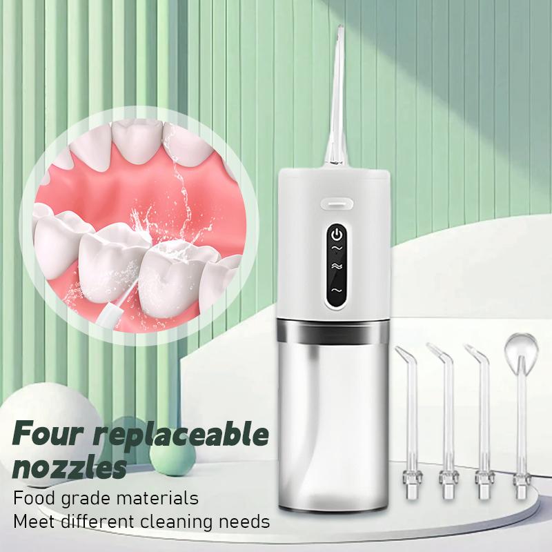 Portable dental water flosser. 8 - Jet Tip dental oral irrigator. 3 three - frequency pulse teeth cleaners, cordless oral Rechargeable Portable water  flosser