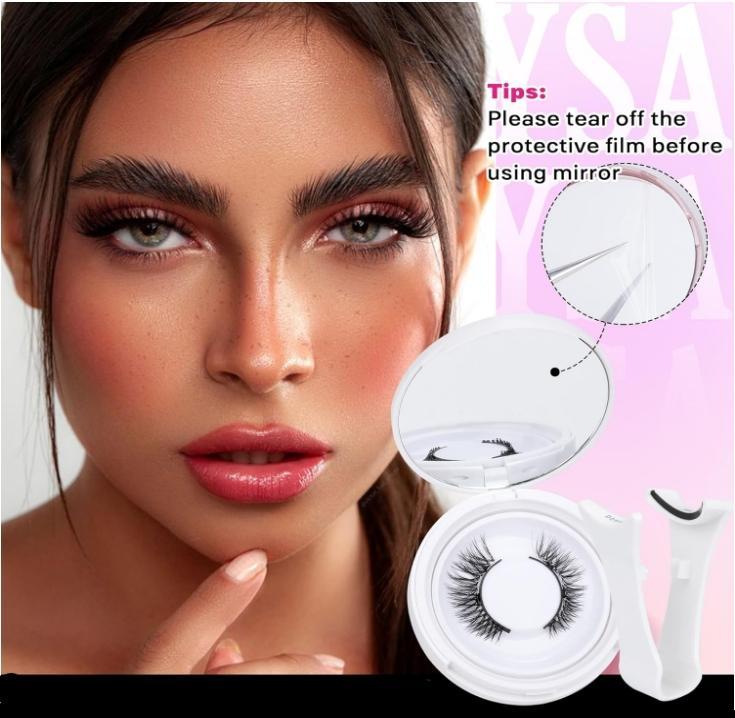 Magnetic Eyelashes Natural Look, Reusable Magnetic Eyelashes with Applicator, No Glue Needed Magnetic Eyelashes Magnetic Lashes Kit, Easy to Wear and Remove ,Makeup Lash Extensions yy lashes manga lashes lash clusters kit 6d  lash falsies