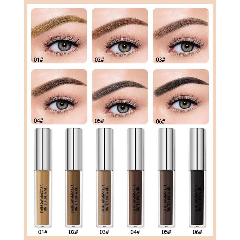 Waterproof Tinted Brow Gel- Long Lasting SmudgeProof Liquid Eyebrow Makeup, Eyebrow Mascara Tinted Brow Glue, Eye Brow Filler, Volumizing Enhance Brow Mascara,With Brow Razor,Gift for Women- 03Brown