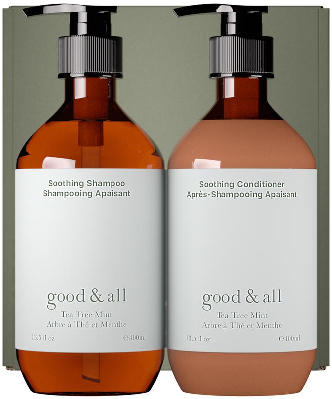 Good&All Tea Tree Shampoo & Conditioner Set for Dry Itchy Scalp with Peppermint - Sulphate, Silicone, Fragrance, Paraben Free - 400ml any