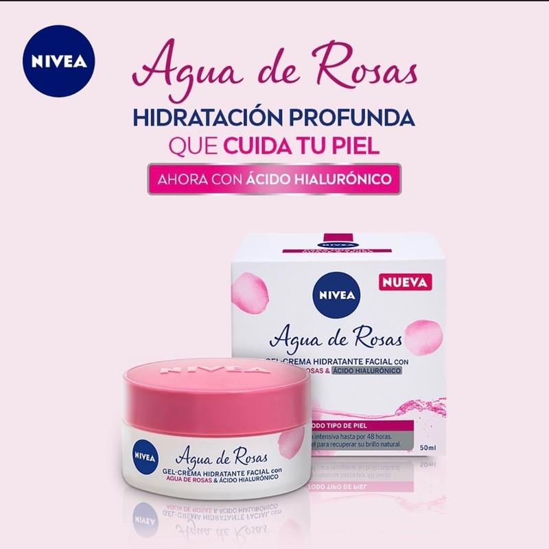 Nivea Rose Water bundle Gel Cream - Moisturizing Facial Cream -