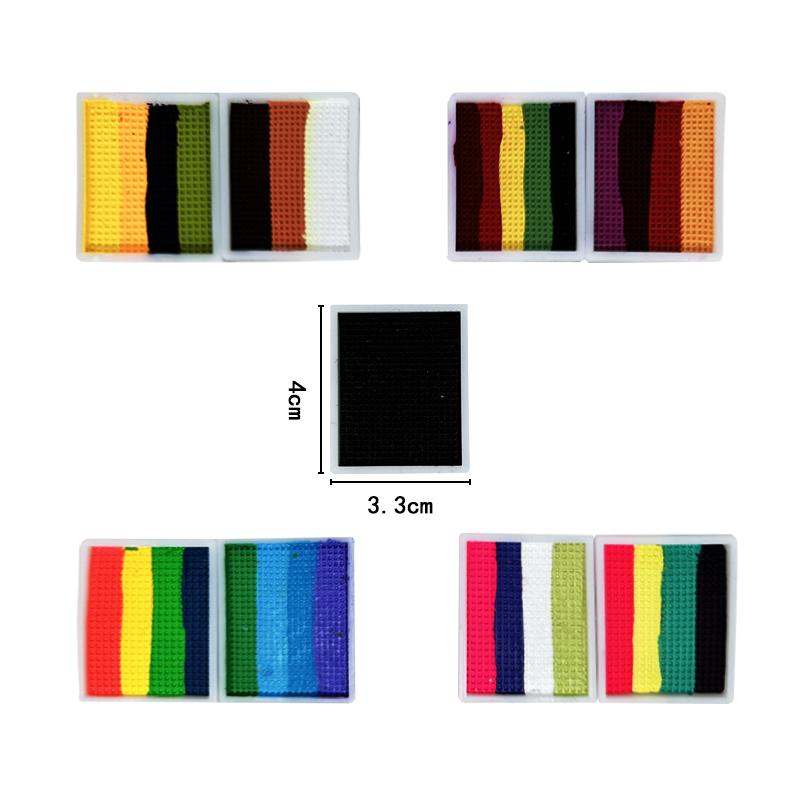 water-based rainbow stripe painted body paint palette Makeup Cosmetic Coverage i love